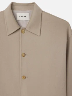 Double Face Shirt Jacket in Dove