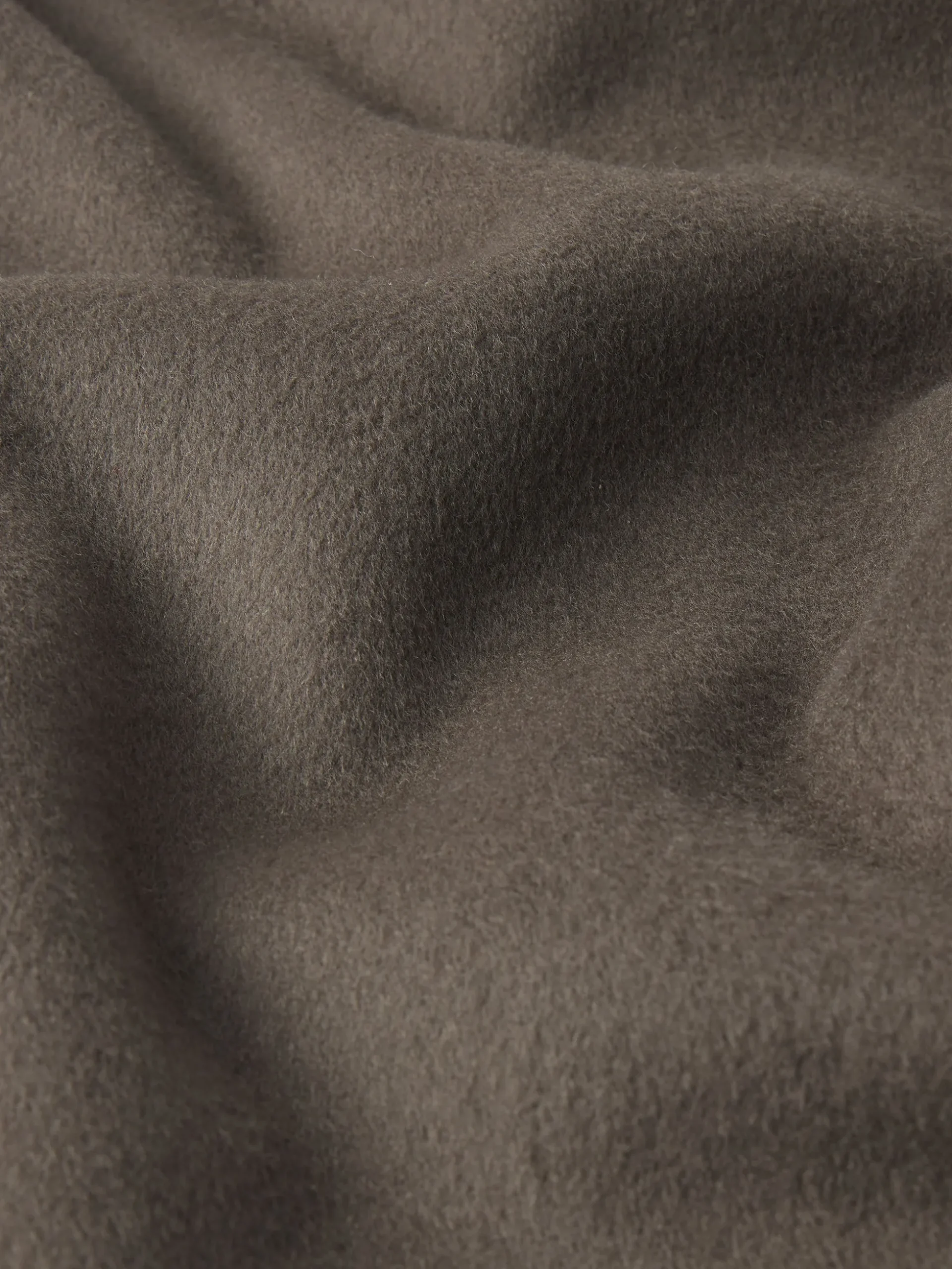 Double Face Shirt Jacket in Dark Taupe