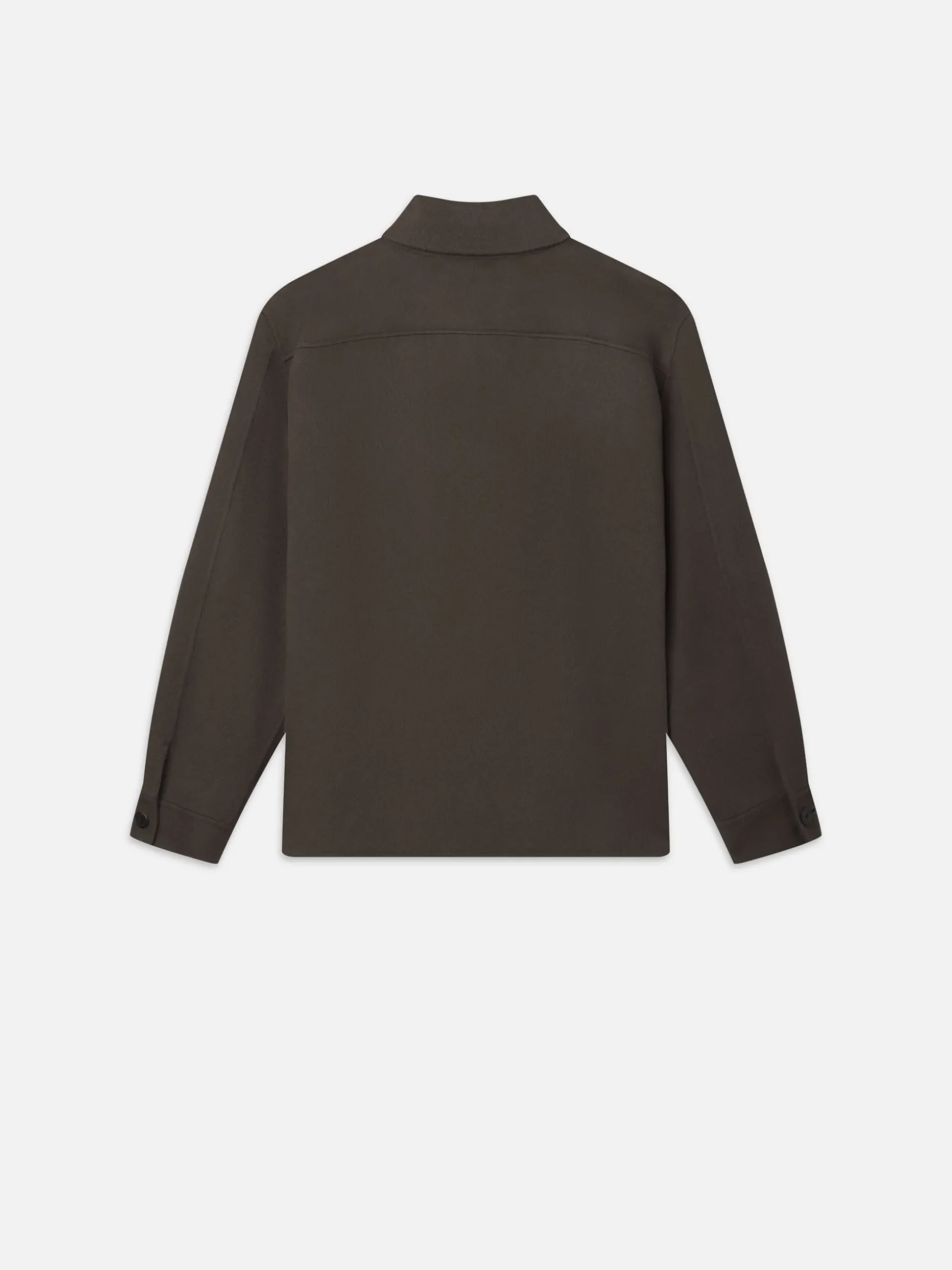 Double Face Shirt Jacket in Dark Taupe