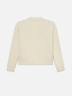 Double Pocket Cropped Cardi in Cream