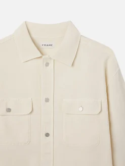 Double Pocket Overshirt in Natural
