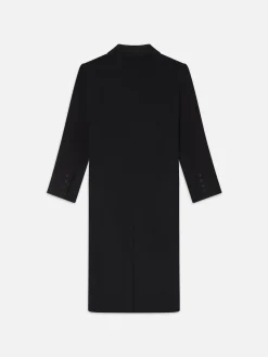 Double-Breasted Tailored Coat in Black