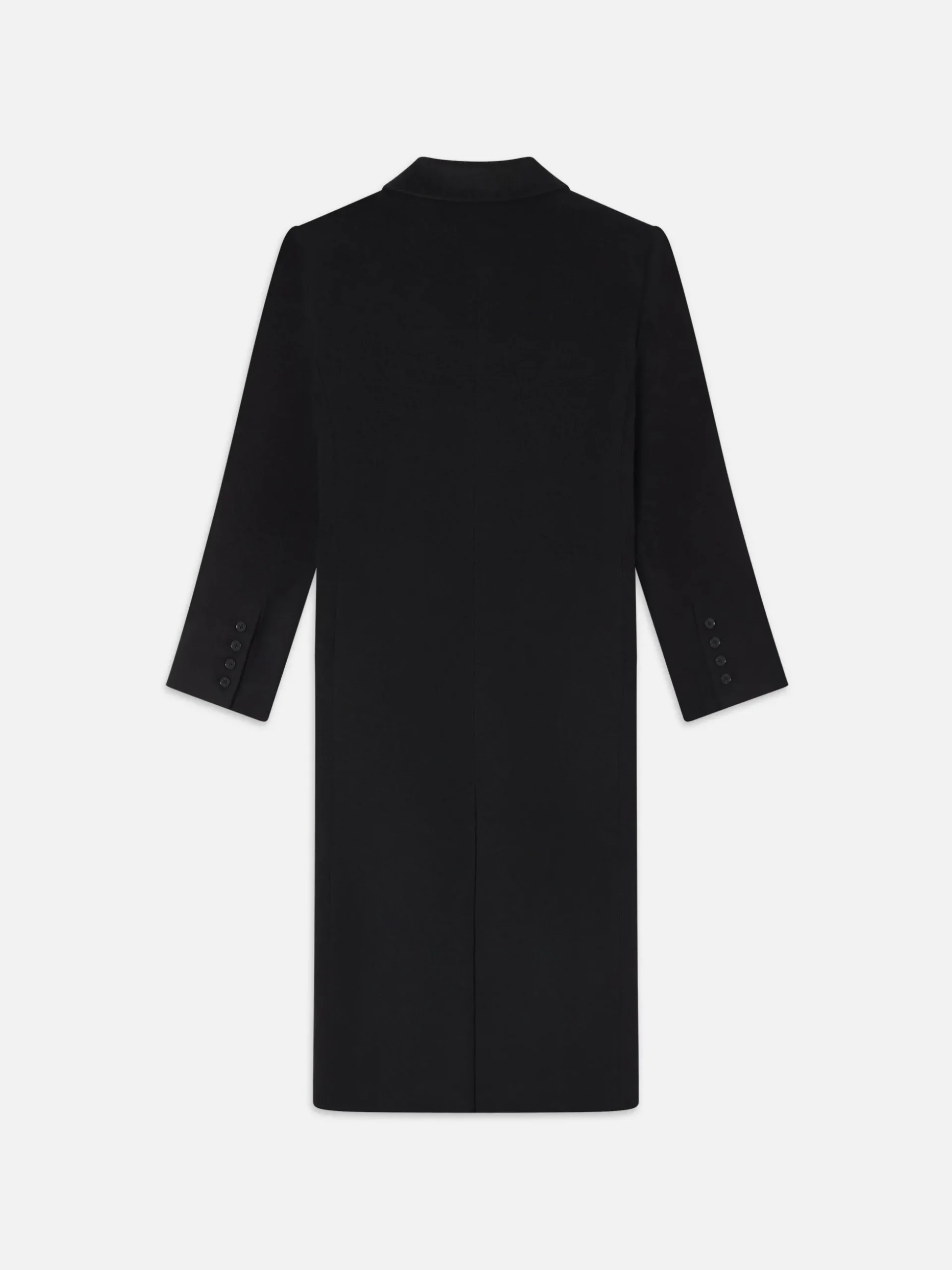 Double-Breasted Tailored Coat in Black