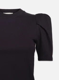 Draped Femme Tee in Navy