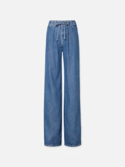 Drawstring Wide Leg in Ghost