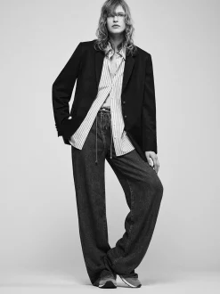 Drawstring Wide Leg in Ghost