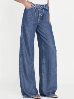 Drawstring Wide Leg in Ghost