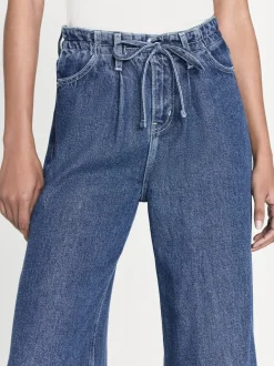 Drawstring Wide Leg in Ghost