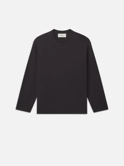 Duo Fold Long Sleeve Crew in Dark Grey