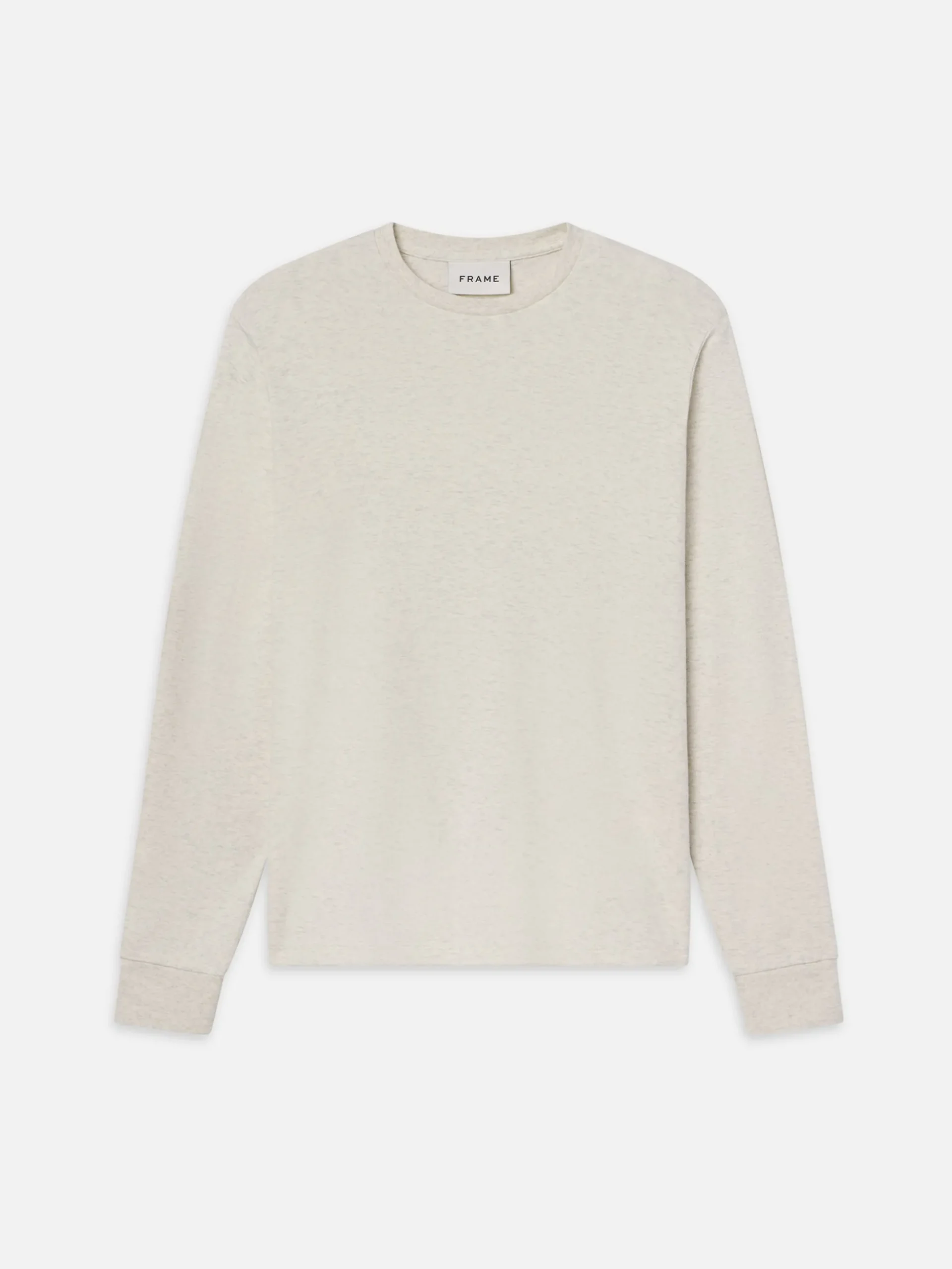 Duo Fold Long Sleeve Crew in Oatmeal Heather