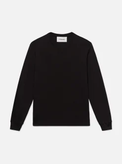 Duo Fold Long Sleeve Crew in Noir