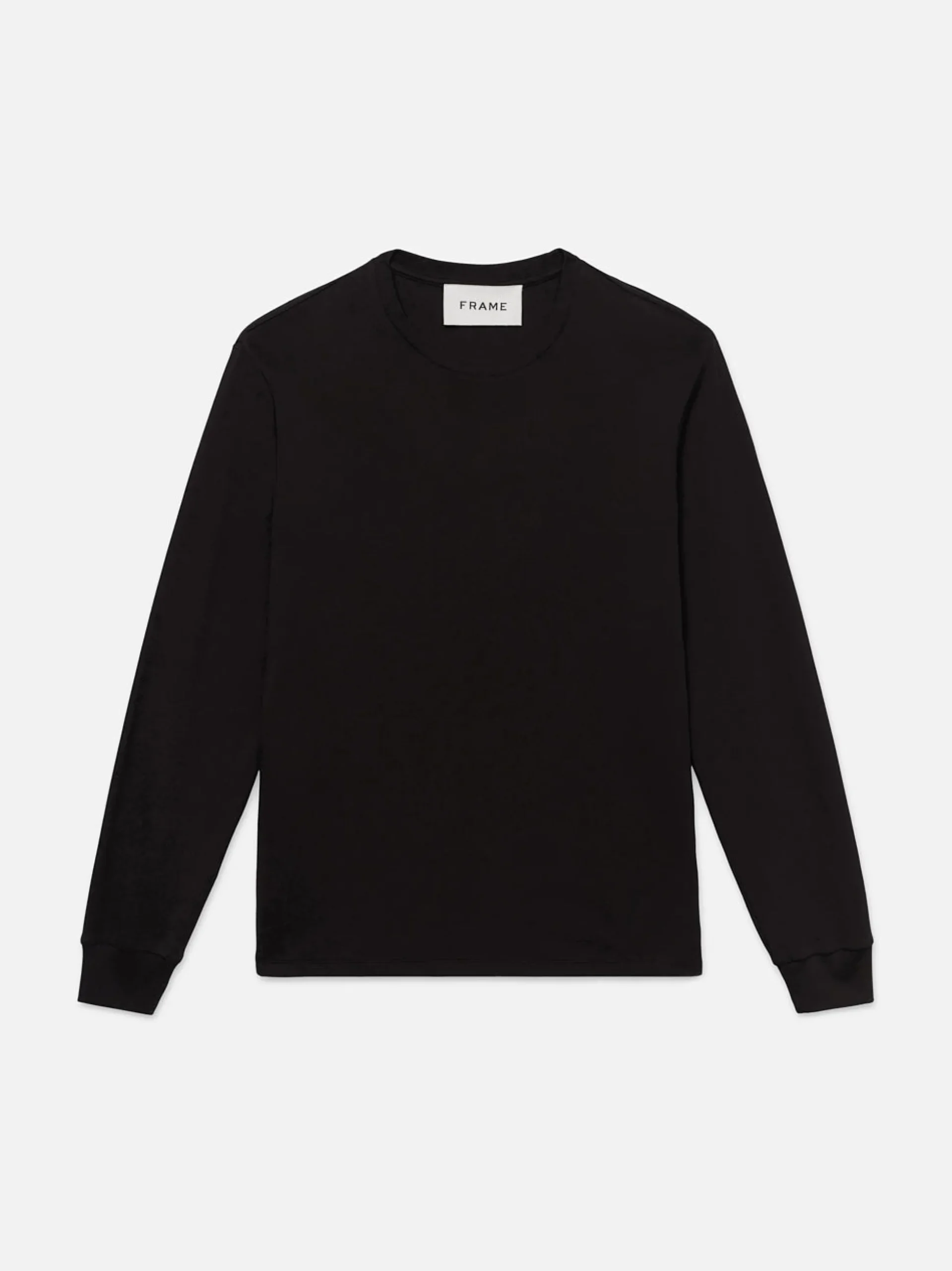 Duo Fold Long Sleeve Crew in Noir