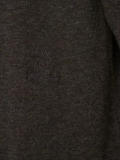 Duo Fold Long Sleeve Crew in Heather Espresso