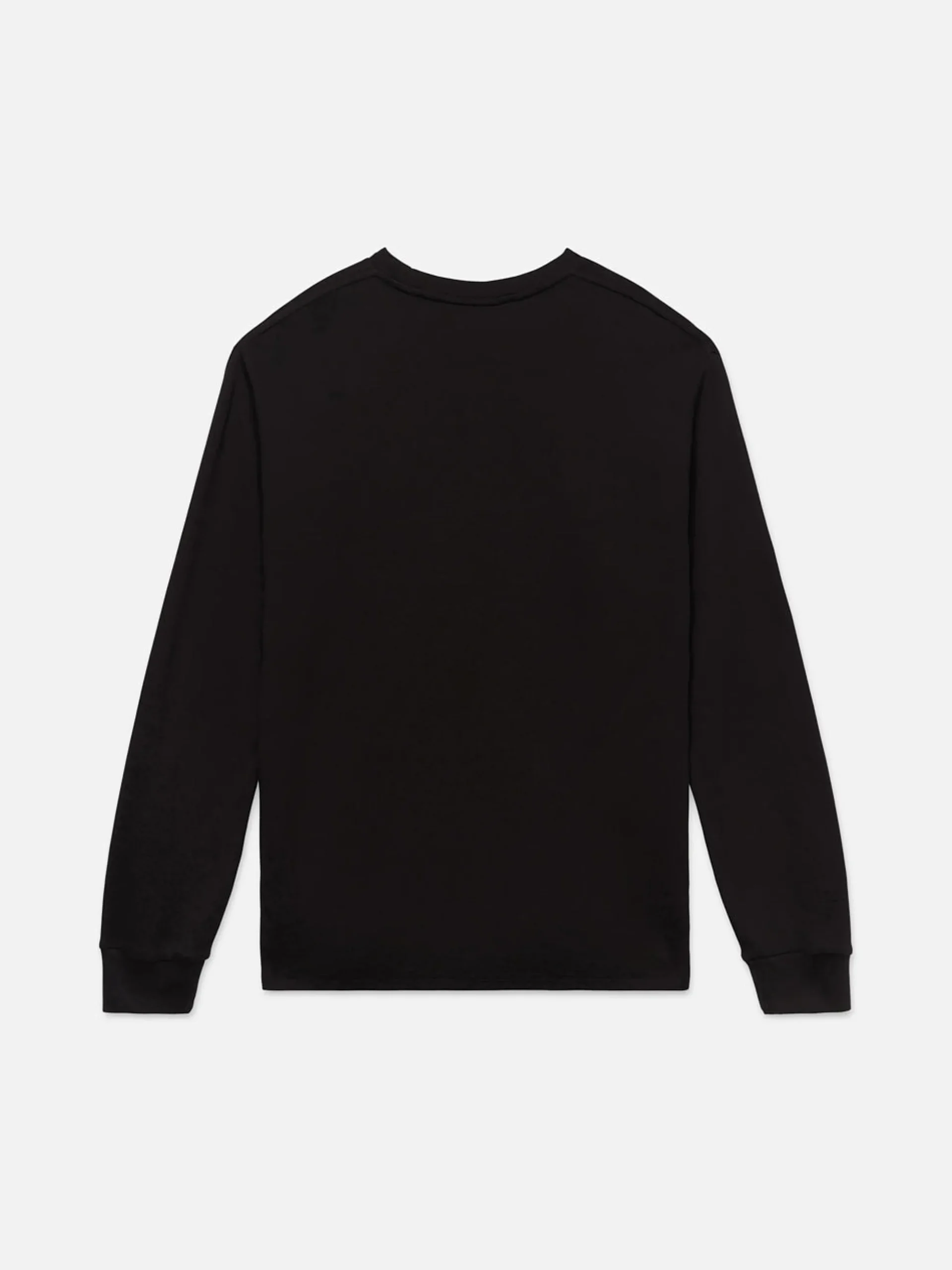 Duo Fold Long Sleeve Crew in Noir