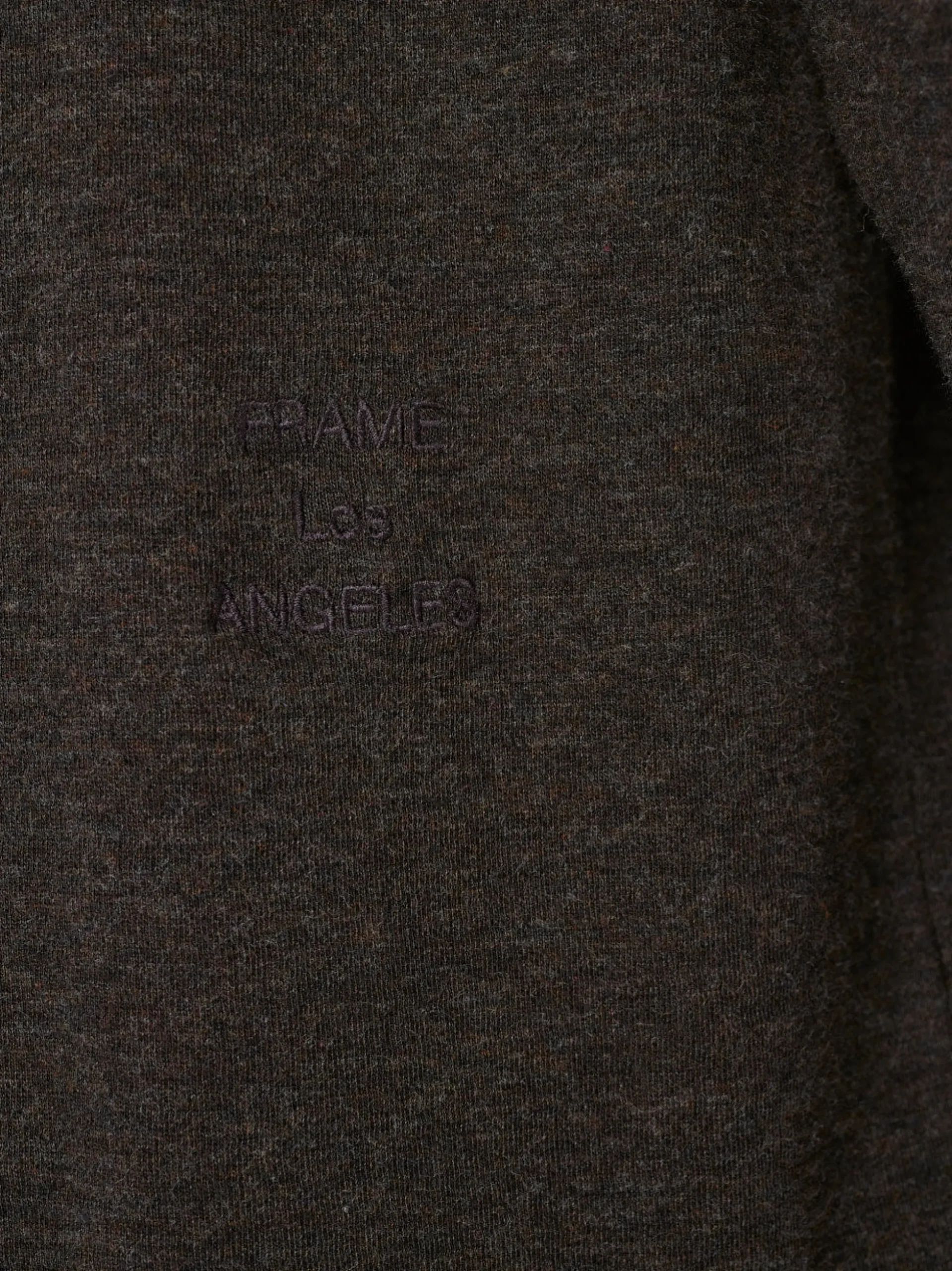Duo Fold Long Sleeve Crew in Heather Espresso