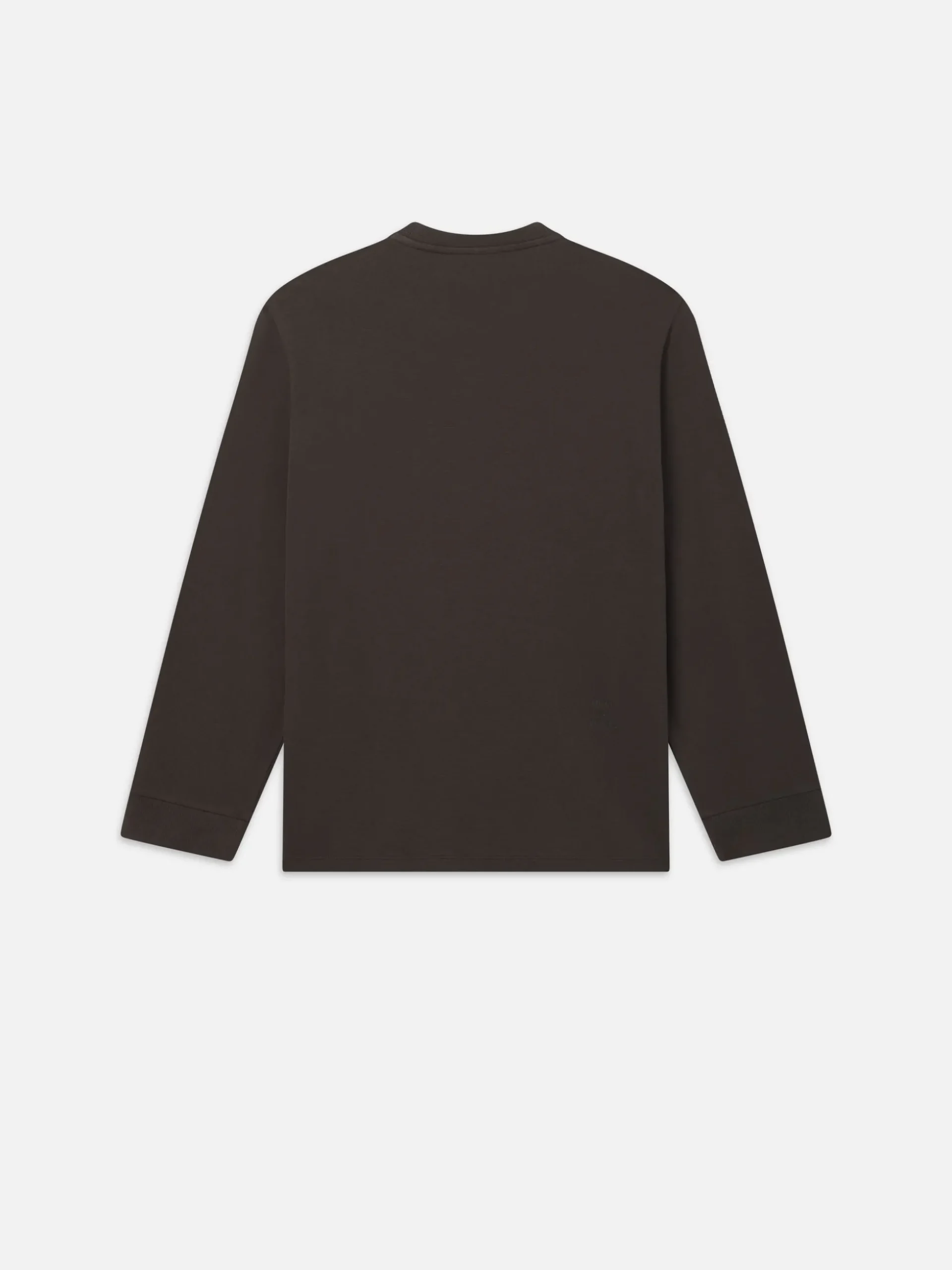 Duo Fold Long Sleeve Crew in Dark Taupe