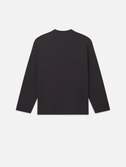 Duo Fold Long Sleeve Crew in Dark Grey