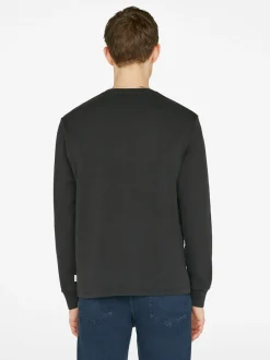 Duo Fold Long Sleeve Crew in Noir