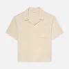 Duo Fold Relaxed Short Sleeve Shirt in White Sand