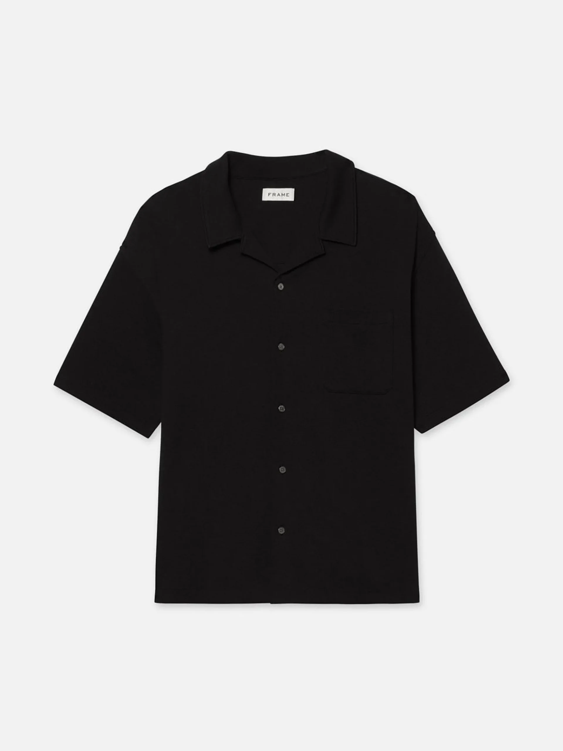 Duo Fold Relaxed Short Sleeve Shirt in Black
