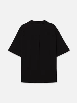 Duo Fold Relaxed Short Sleeve Shirt in Black