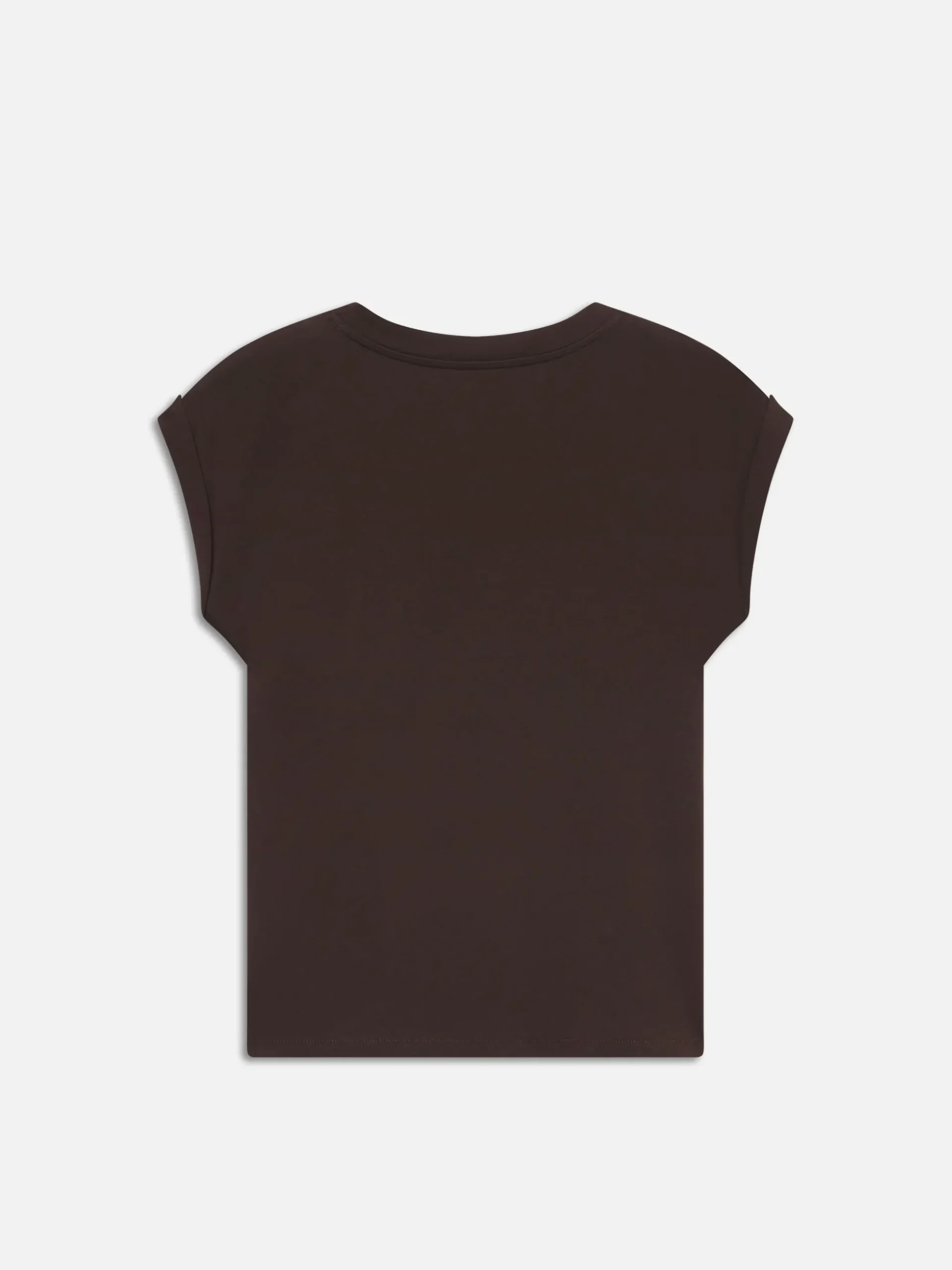 Easy V-Neck Tee in Chocolate Brown
