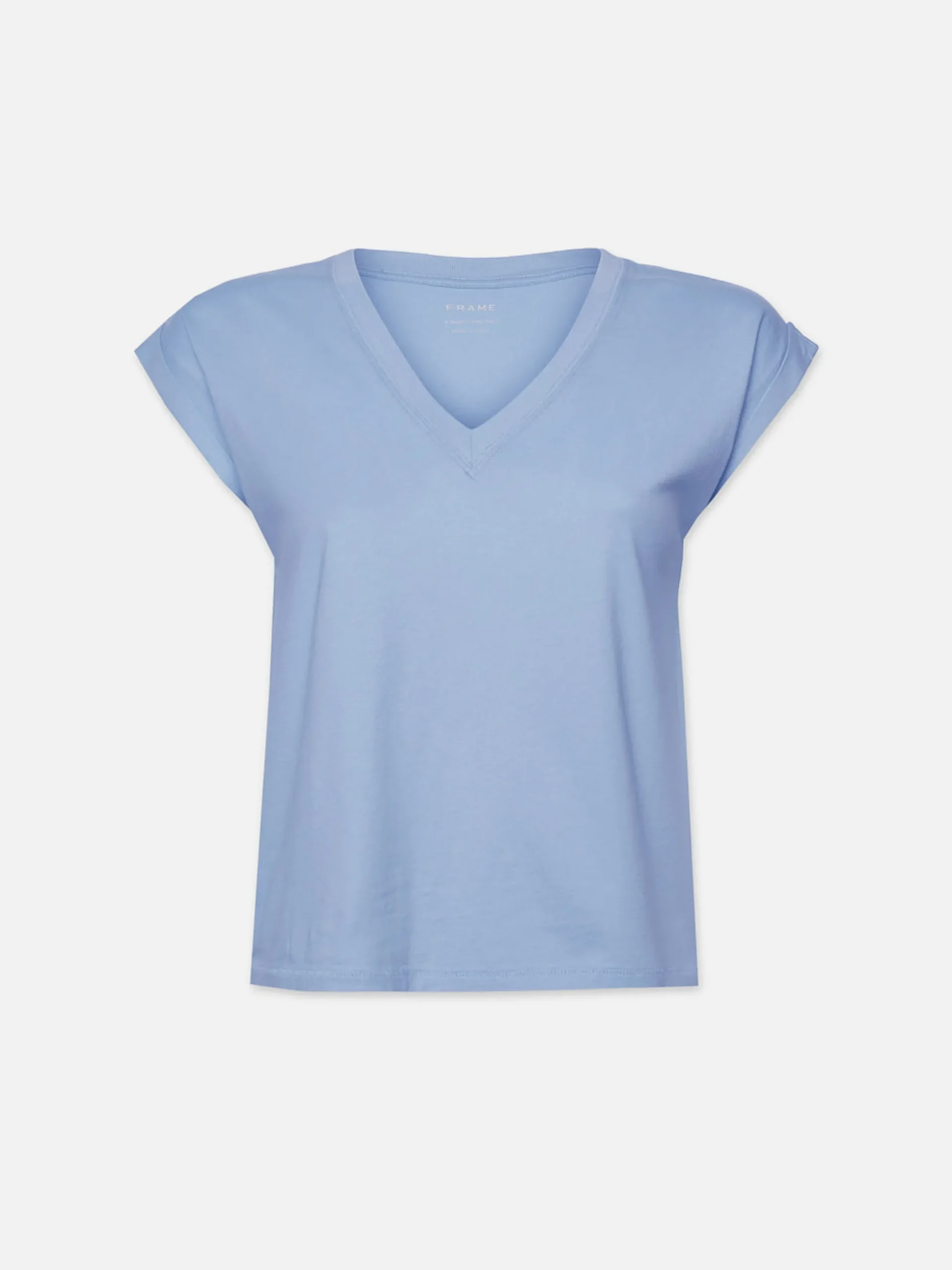 Easy V-Neck Tee in Light Blue