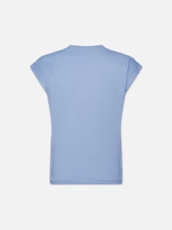 Easy V-Neck Tee in Light Blue