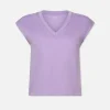 Easy V-Neck Tee in Lilac