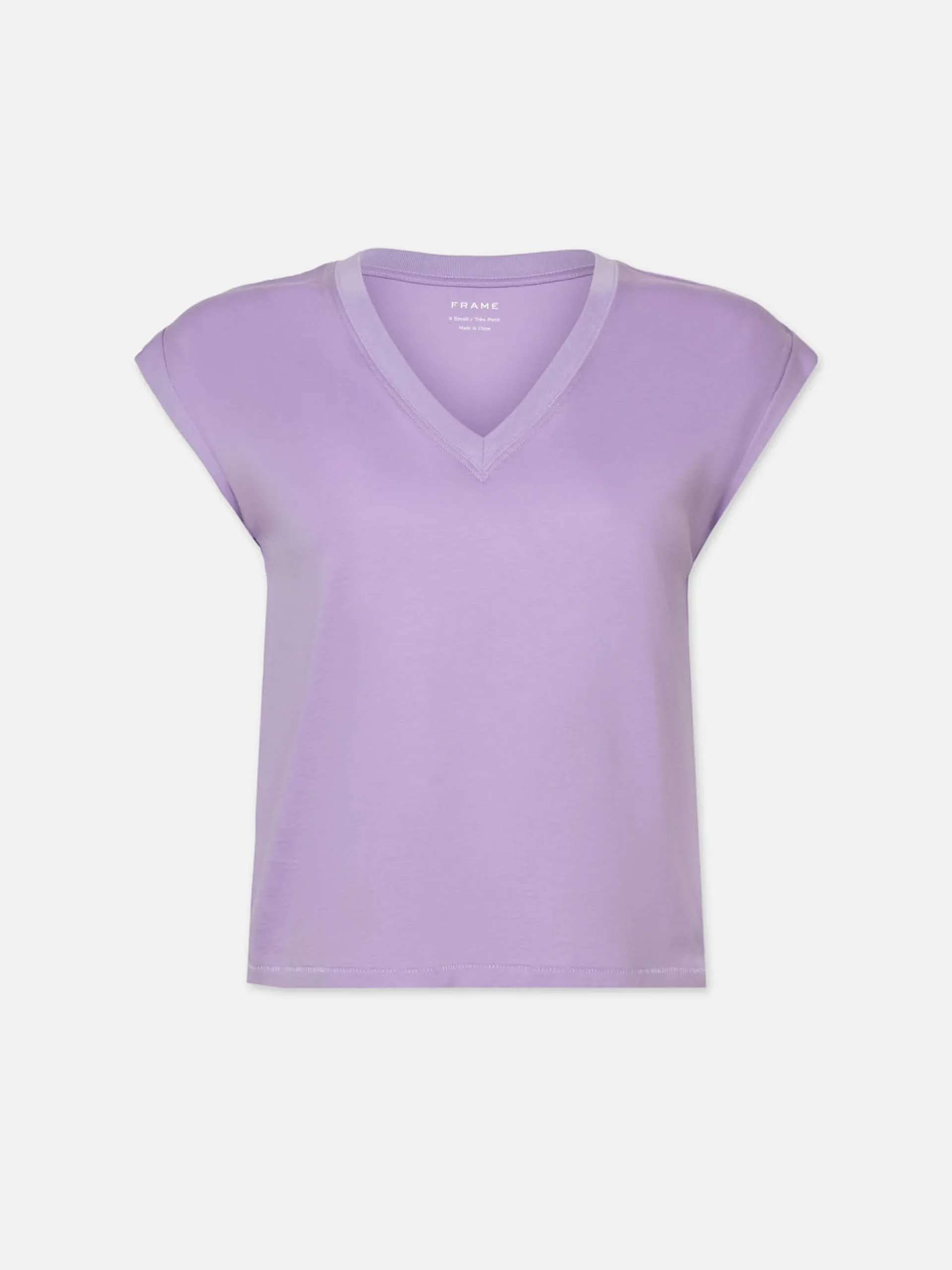Easy V-Neck Tee in Lilac