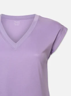 Easy V-Neck Tee in Lilac