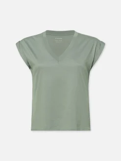 Easy V-Neck Tee in Sage