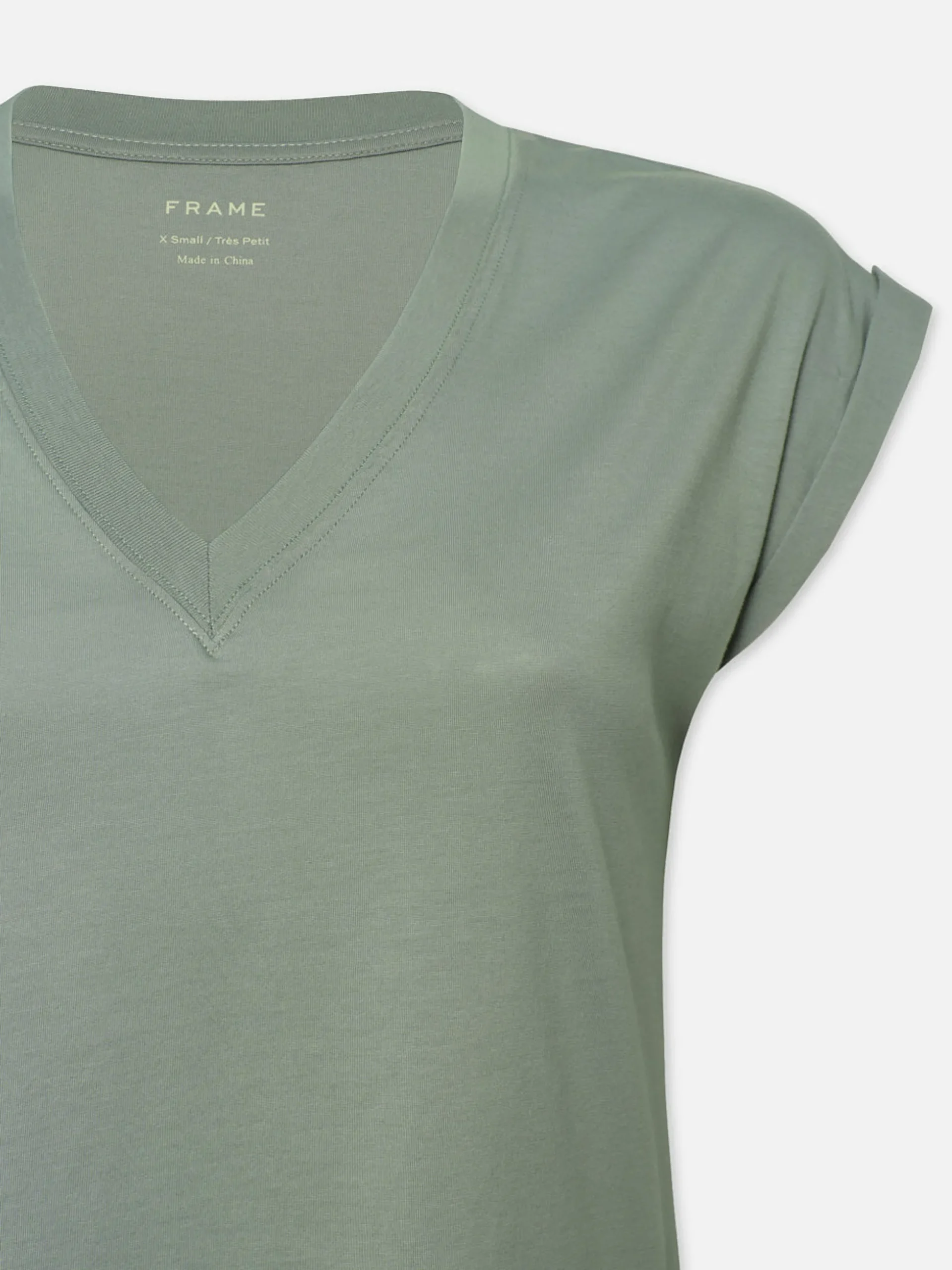Easy V-Neck Tee in Sage
