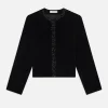 Embellished Velvet Jacket in Black