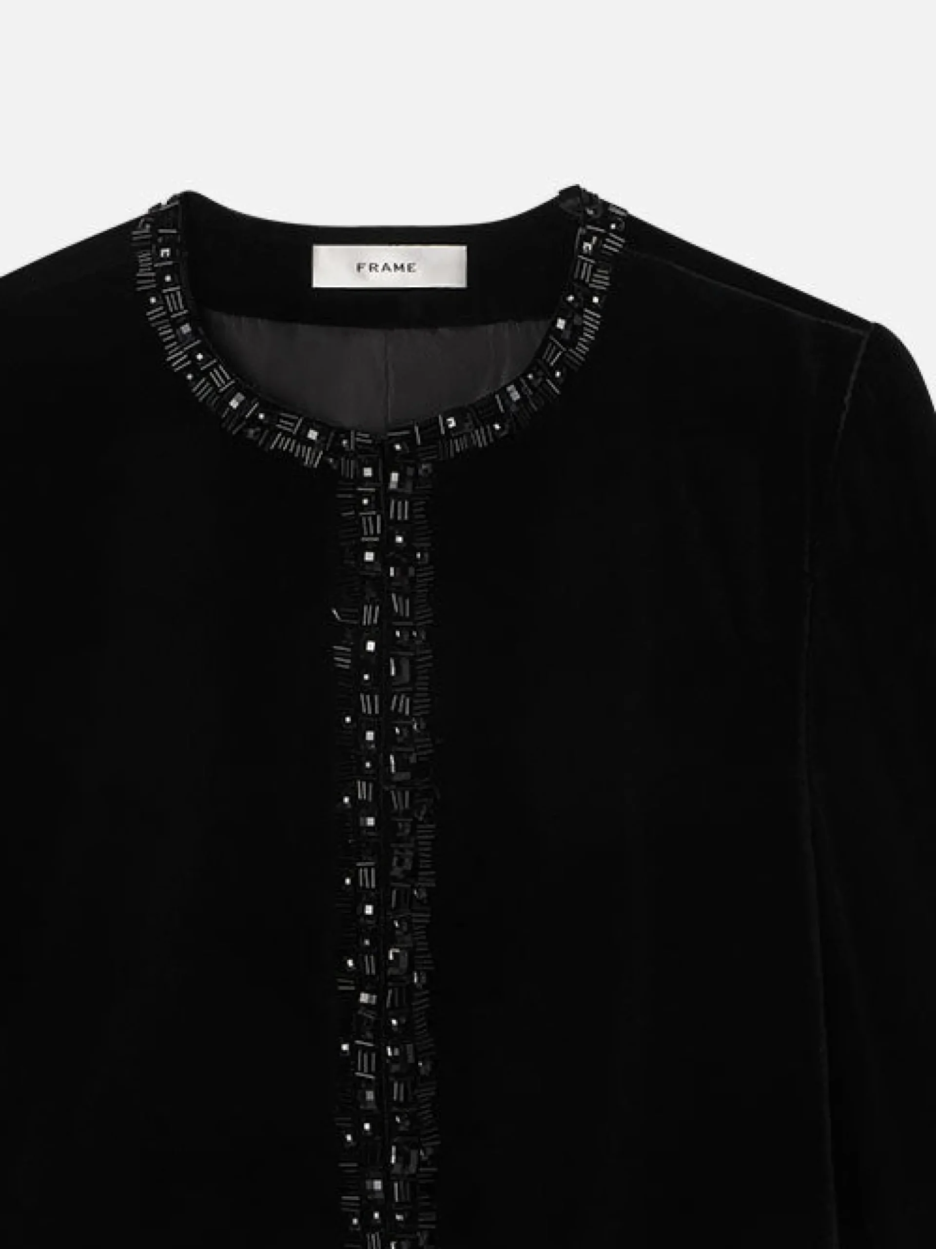 Embellished Velvet Jacket in Black