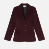 Everyday Velvet Blazer in Wine