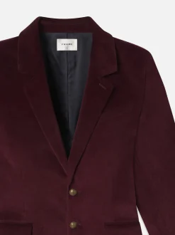 Everyday Velvet Blazer in Wine