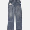 Extra Wide Leg Jean Patched in McAllen