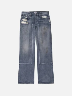 Extra Wide Leg Jean Patched in McAllen
