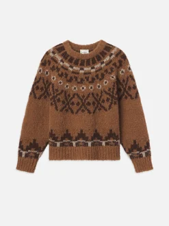 Fair Isle Sweater in Camel Multi