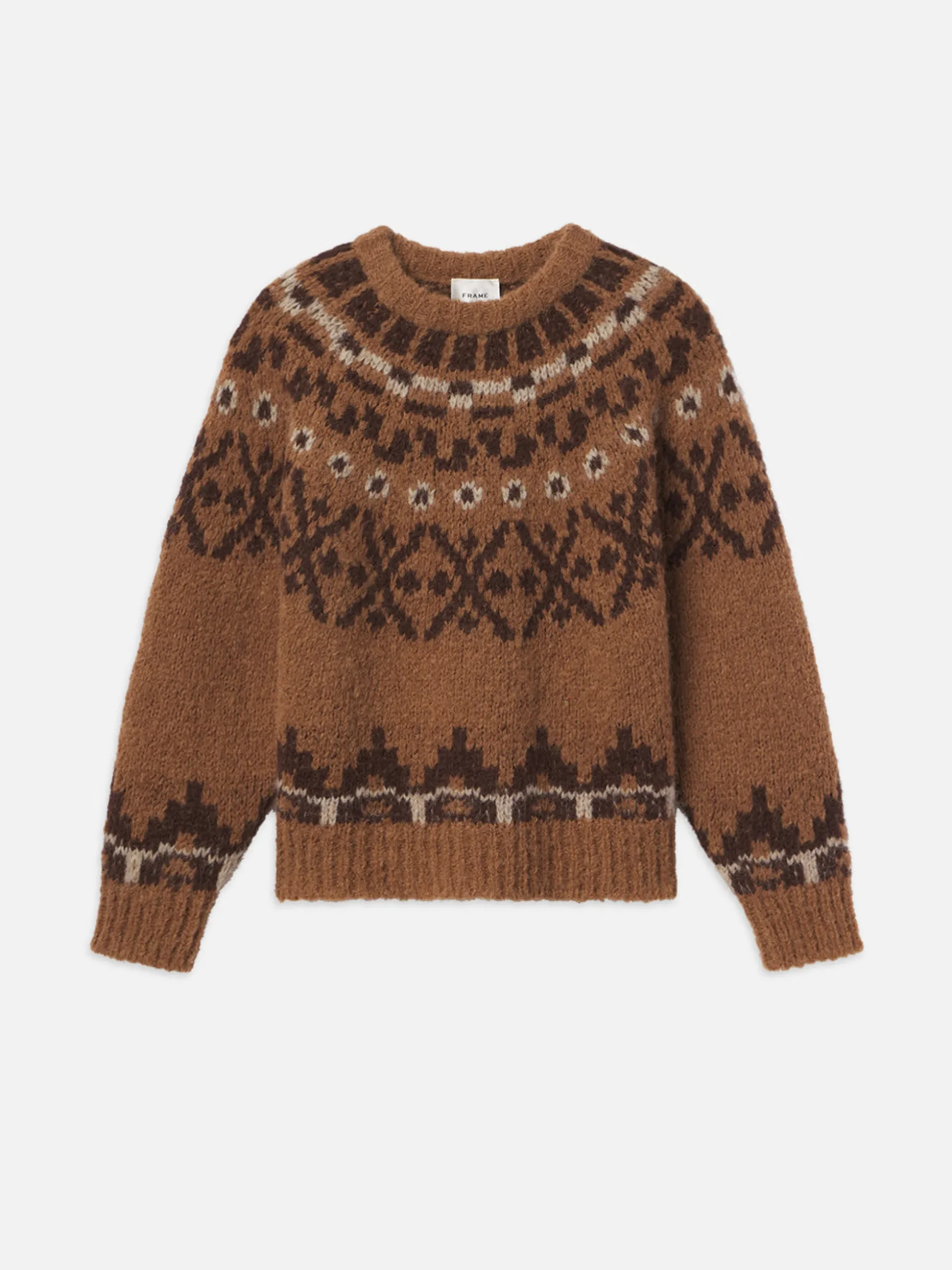 Fair Isle Sweater in Camel Multi