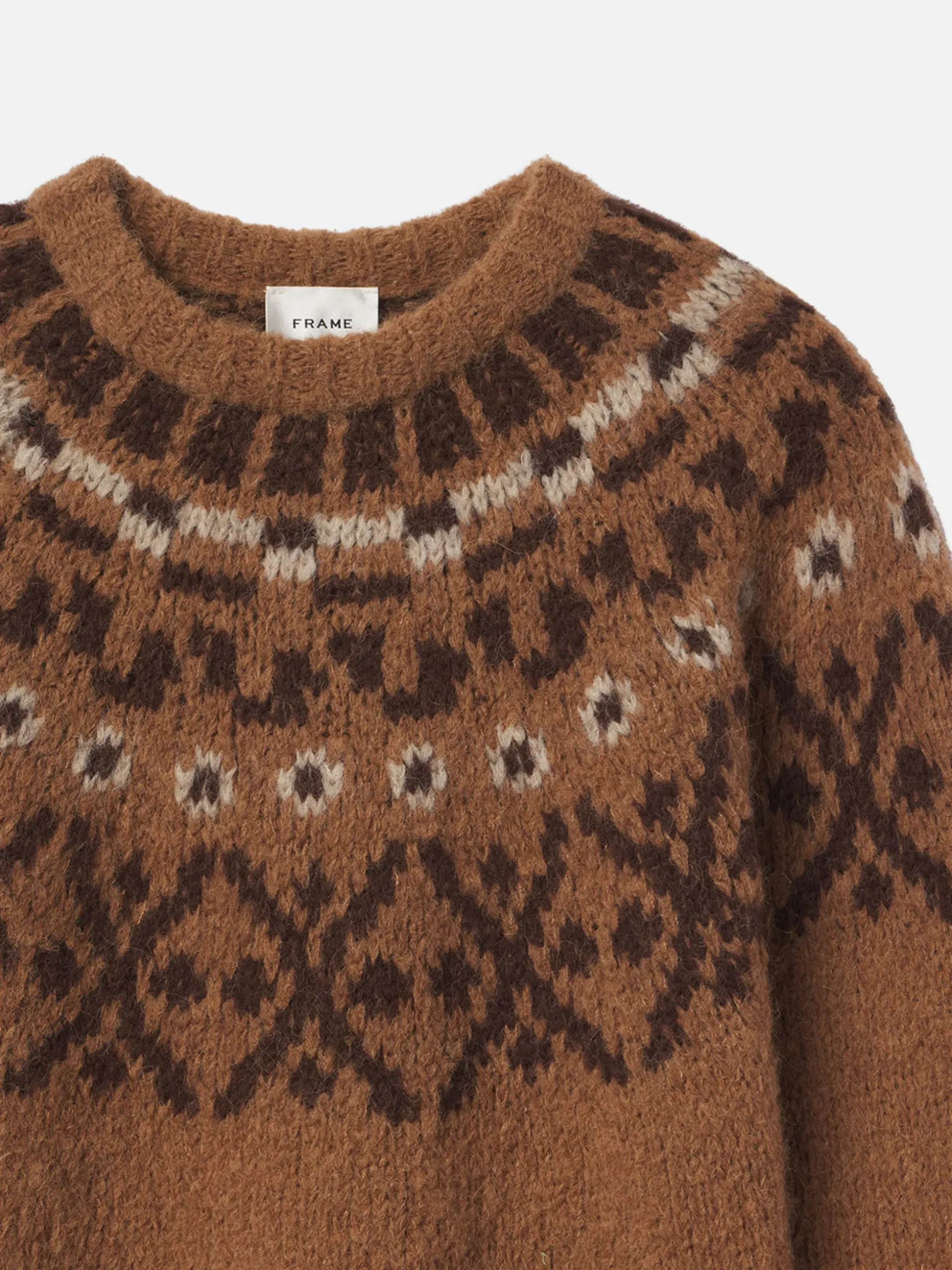 Fair Isle Sweater in Camel Multi