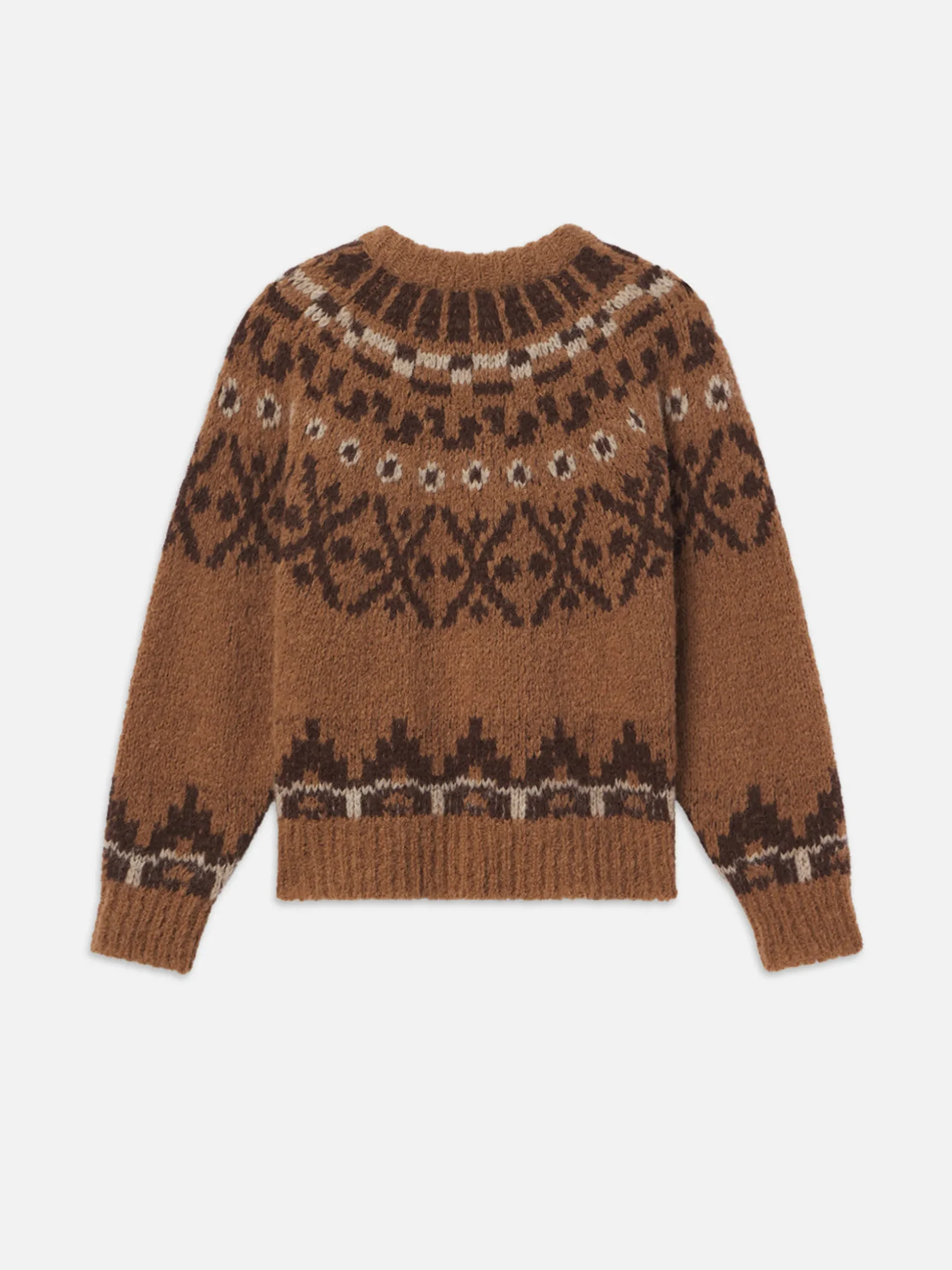 Fair Isle Sweater in Camel Multi