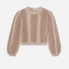 Femme Cable Mix Sweater in Blush Multi