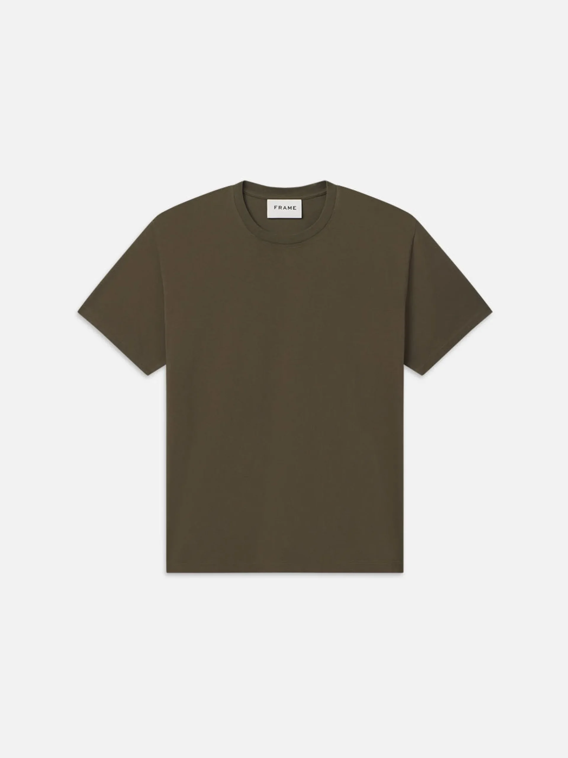 FRAME Logo Tee in Dark Olive