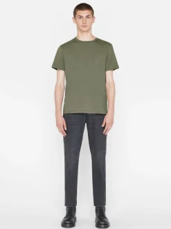FRAME Logo Tee in Khaki Green