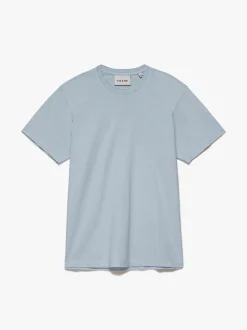 FRAME Logo Tee in Sky Blue