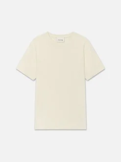 FRAME Logo Tee in White Canvas
