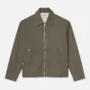 Garment Washed Trucker in Olive Green