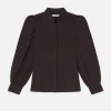 Gillian Long Sleeve Top in Espresso